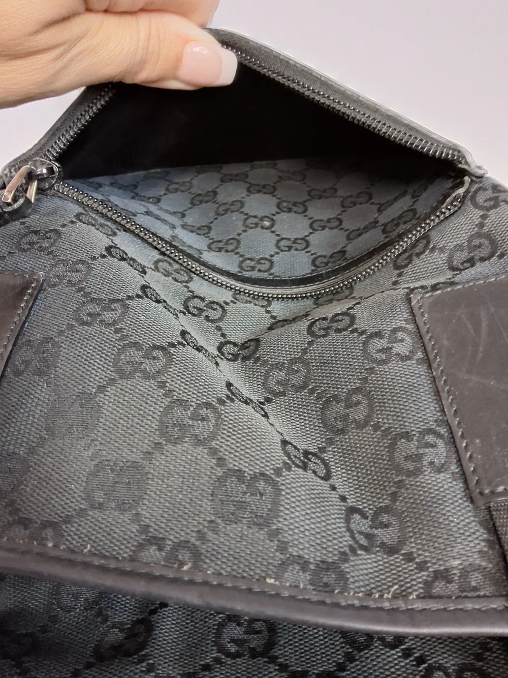 Black Designer Monogram Tote Bag